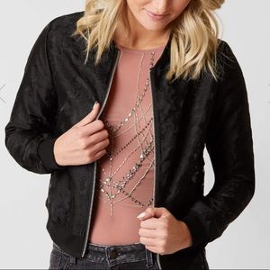 NWT!! BKE Boutique Lace Bomber Jacket